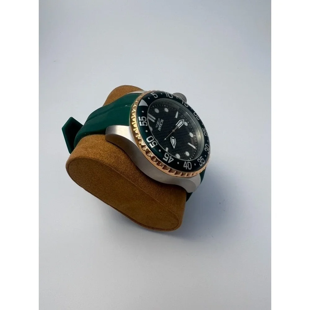 #W008 Invicta Pro Diver Medusa 32963 Men's Quartz 50mm Green Silicone Watch